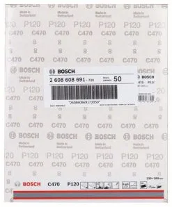 Foglio Abrasivo Per Levigatura Manuale C470 Bosch 2608608691
