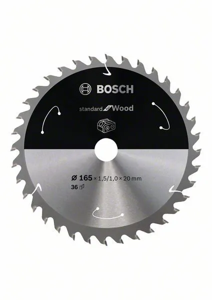 Lama 165x20mm, 36 Bosch Standard For Wood 3 Lama 165x20mm, 36 Bosch Standard For Wood