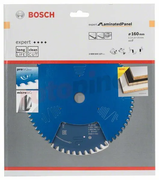 Lama Per Sega Circolare 160x20mm T48 Bosch Expert For Laminated Panel 4 Lama Per Sega Circolare 160x20mm T48 Bosch Expert For Laminated Panel - immagine 2
