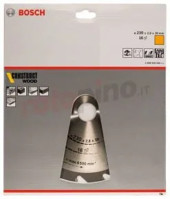 Lama Per Sega Circolare Construct Wood 230x30mm T16 Bosch -Offerte Bosch Negozio lama per sega circolare construct wood 230x30mm t16 bosch 28425