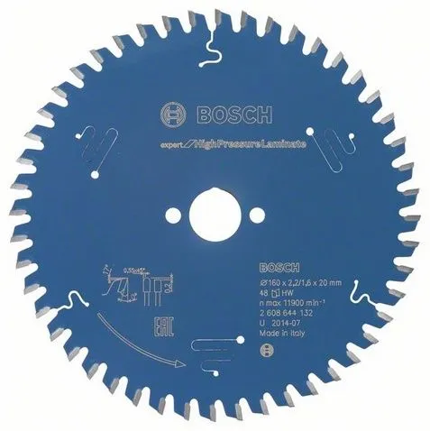 Lama Per Sega Circolare Expert For HighPressureLaminate 160x20x2.2/1.6x48 T 160x20mm T48 Bosch 3 Lama Per Sega Circolare Expert For HighPressureLaminate 160x20x2.2/1.6x48 T 160x20mm T48 Bosch