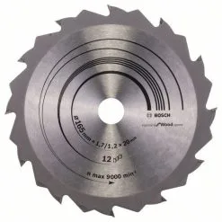 Lama Per Sega Circolare Expert For Wood 165x20/16mm T12 Bosch