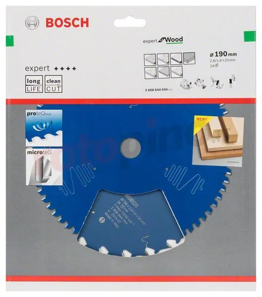 Lama Per Sega Circolare Expert For Wood 190x20mm T24 Bosch 4 Lama Per Sega Circolare Expert For Wood 190x20mm T24 Bosch - immagine 2