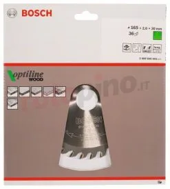Lama Per Sega Circolare Optiline Wood 165x30mm T36 Bosch -Offerte Bosch Negozio lama per sega circolare optiline wood 165x30mm t36 bosch 28394