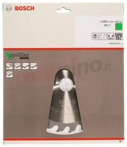 Lama Per Sega Circolare Optiline Wood 210x30mm T24 Bosch -Offerte Bosch Negozio lama per sega circolare optiline wood 210x30mm t24 bosch 28551