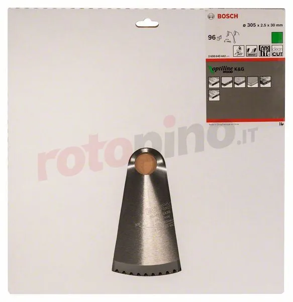 Lama Per Sega Circolare Optiline Wood 305x30mm T96 Bosch 4 Lama Per Sega Circolare Optiline Wood 305x30mm T96 Bosch - immagine 2