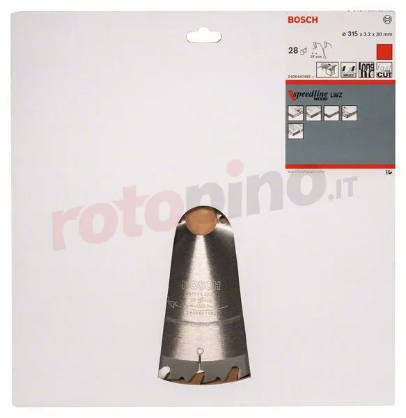 Lama Per Sega Circolare Speedline Wood 315x30mm T28 Bosch Speedline Wood 4 Lama Per Sega Circolare Speedline Wood 315x30mm T28 Bosch Speedline Wood - immagine 2