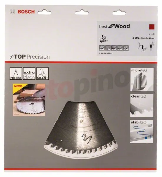 Lama Per Sega Circolare Top Precision Best For Wood 305x30mm T72 Bosch 4 Lama Per Sega Circolare Top Precision Best For Wood 305x30mm T72 Bosch - immagine 2