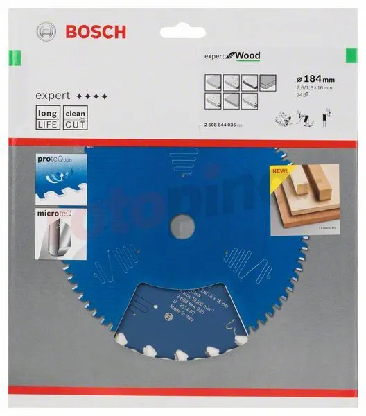 Lama Per Seghe Circolari Exper For Wood 184x16mm T24 Bosch 4 Lama Per Seghe Circolari Exper For Wood 184x16mm T24 Bosch - immagine 2