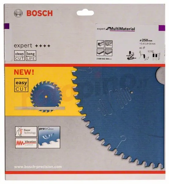 Lama Per Seghe Circolari Expert For Multi Material 250x30mm T80 Bosch 4 Lama Per Seghe Circolari Expert For Multi Material 250x30mm T80 Bosch - immagine 2