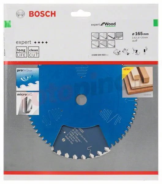 Lama Per Seghe Circolari Expert For Wood 165x20mm T36 Bosch 4 Lama Per Seghe Circolari Expert For Wood 165x20mm T36 Bosch - immagine 2