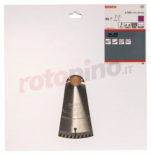 Lama Per Seghe Circolari Multi Material 300x30mm T96 Bosch 4 Lama Per Seghe Circolari Multi Material 300x30mm T96 Bosch - immagine 2