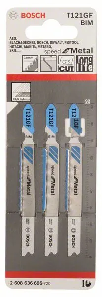 Lama Per Seghetto Alternativo T 121 GF Bosch 2608636695