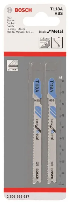 Lame 2pezzi Bosch T 118 A