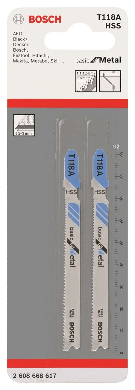 Lame 2pezzi Bosch T 118 A 3 Lame 2pezzi Bosch T 118 A