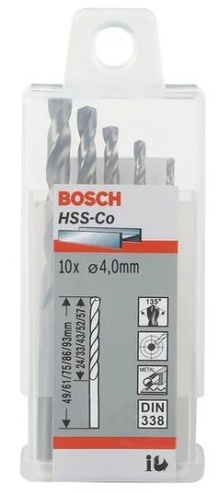 Punte Per Metallo HSS-Co, DIN 338 Bosch 2608585877