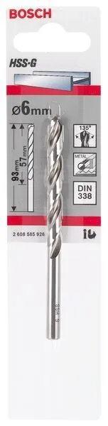 Punte Per Metallo HSS-G, DIN 338 Bosch 2608585922