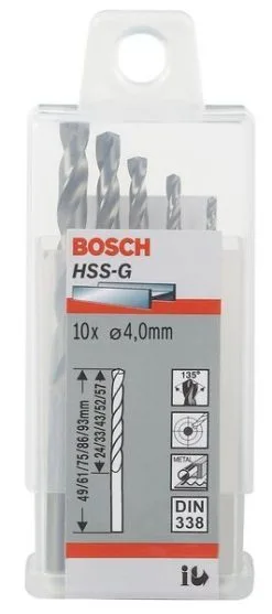 Punte Per Metallo HSS-G, DIN 338 Bosch 2608595070