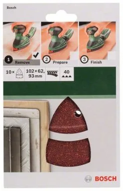 Set Di 10 Pezzi Di Carta Abrasiva Per Smerigliatrici Universali G40 Bosch -Offerte Bosch Negozio set di 10 pezzi di carta abrasiva per smerigliatrici universali g40 bosch 104919