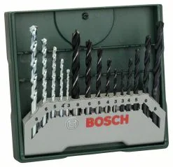 Set Di Punte Per Legno, Metallo E Muratura 15 Pz. Bosch Mini X-Line