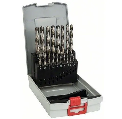 Set Di Punte Per Metallo In ProBox Da 19 Pz. HSS-G, DIN 338, 135° Bosch 3 Set Di Punte Per Metallo In ProBox Da 19 Pz. HSS-G, DIN 338, 135° Bosch