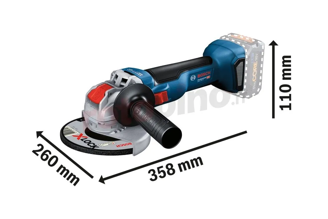 Smerigliatrice Angolare Bosch GWX 18V-10 4 Smerigliatrice Angolare Bosch GWX 18V-10 - immagine 2