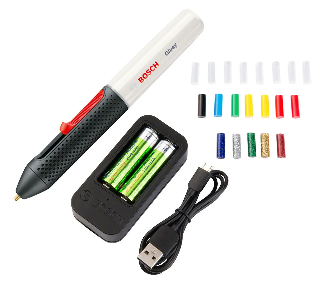 Stilo Incollatrice A Caldo A Batteria Bosch GLUEY Marshmallow 3 Stilo Incollatrice A Caldo A Batteria Bosch GLUEY Marshmallow