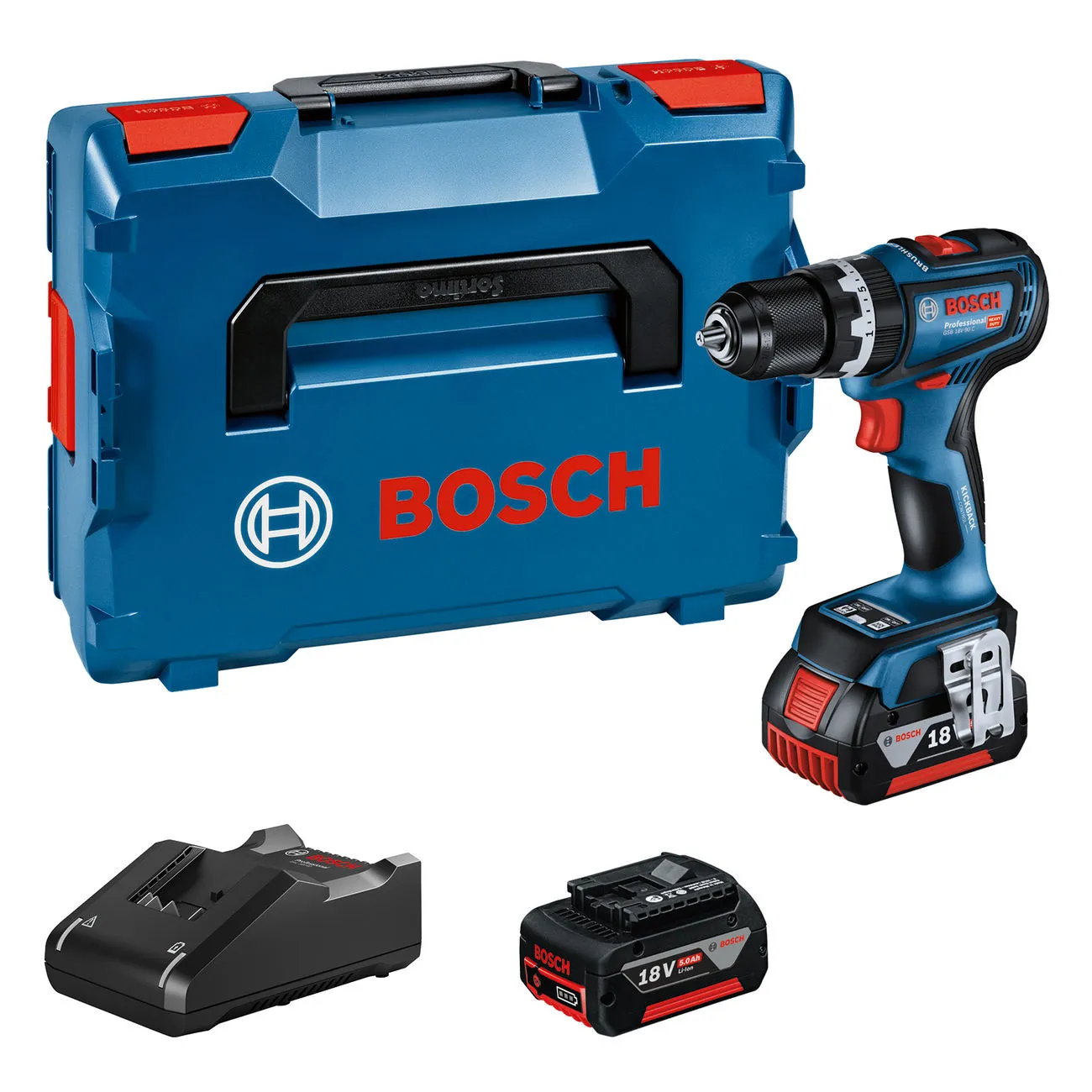 Trapano Avvitatore A Percussione Bosch GSB 18V-90 C 2x5.0Ah 3 Trapano Avvitatore A Percussione Bosch GSB 18V-90 C 2x5.0Ah